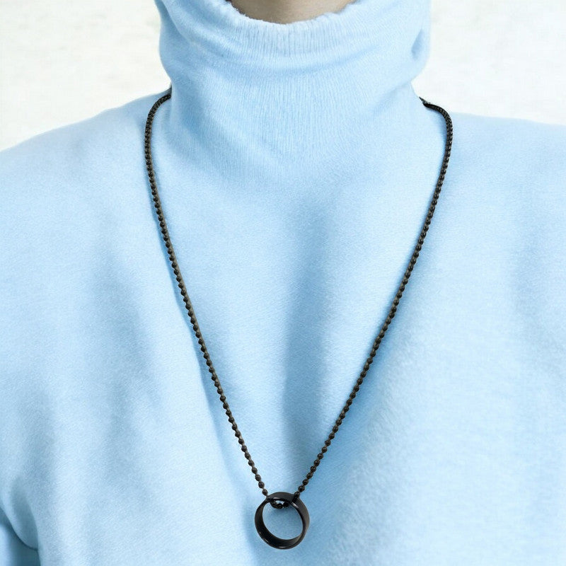 Polished Shade Mens Pendant Chain necklace