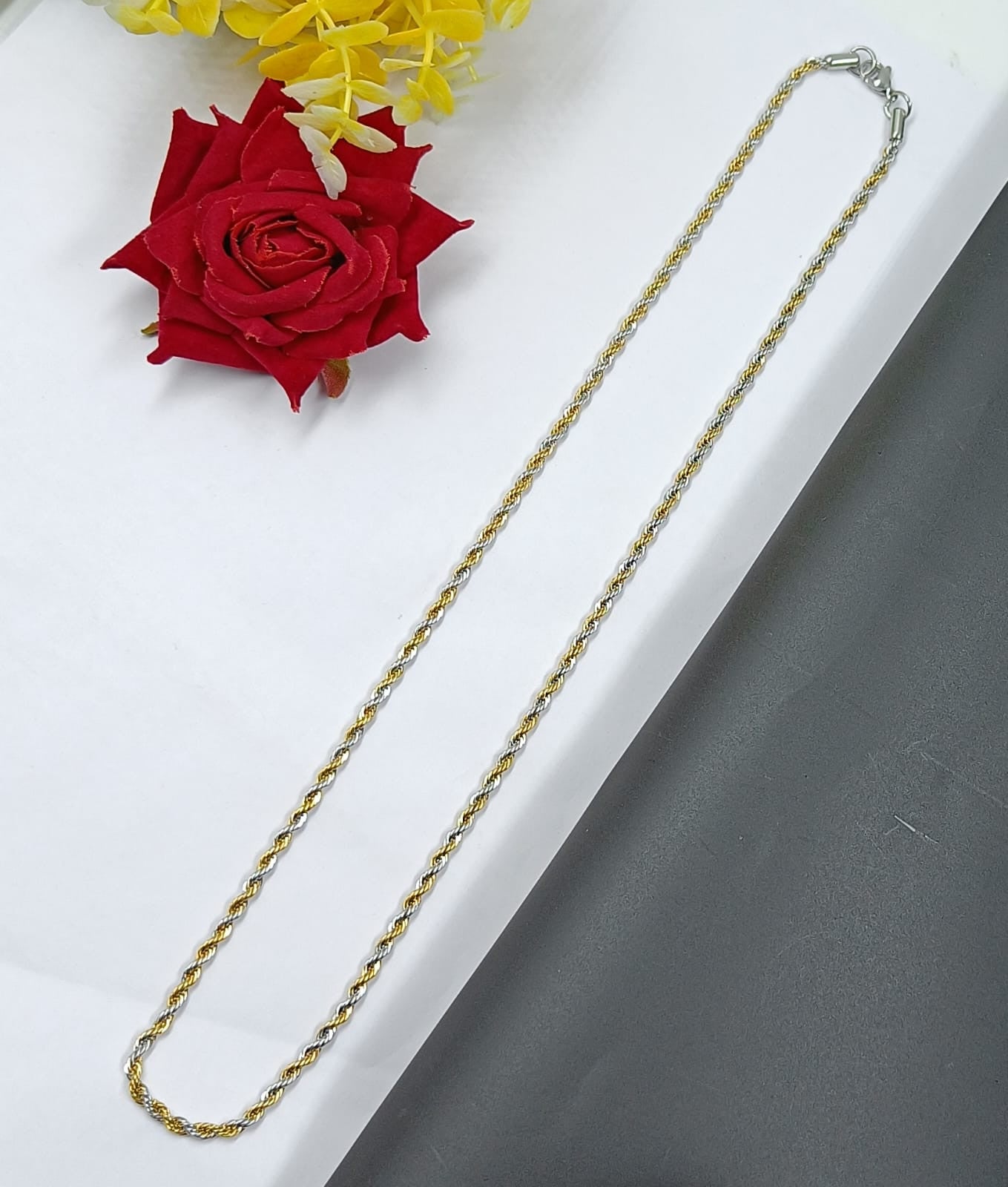 Precious Embrace Chain 24inch (Two Tone)