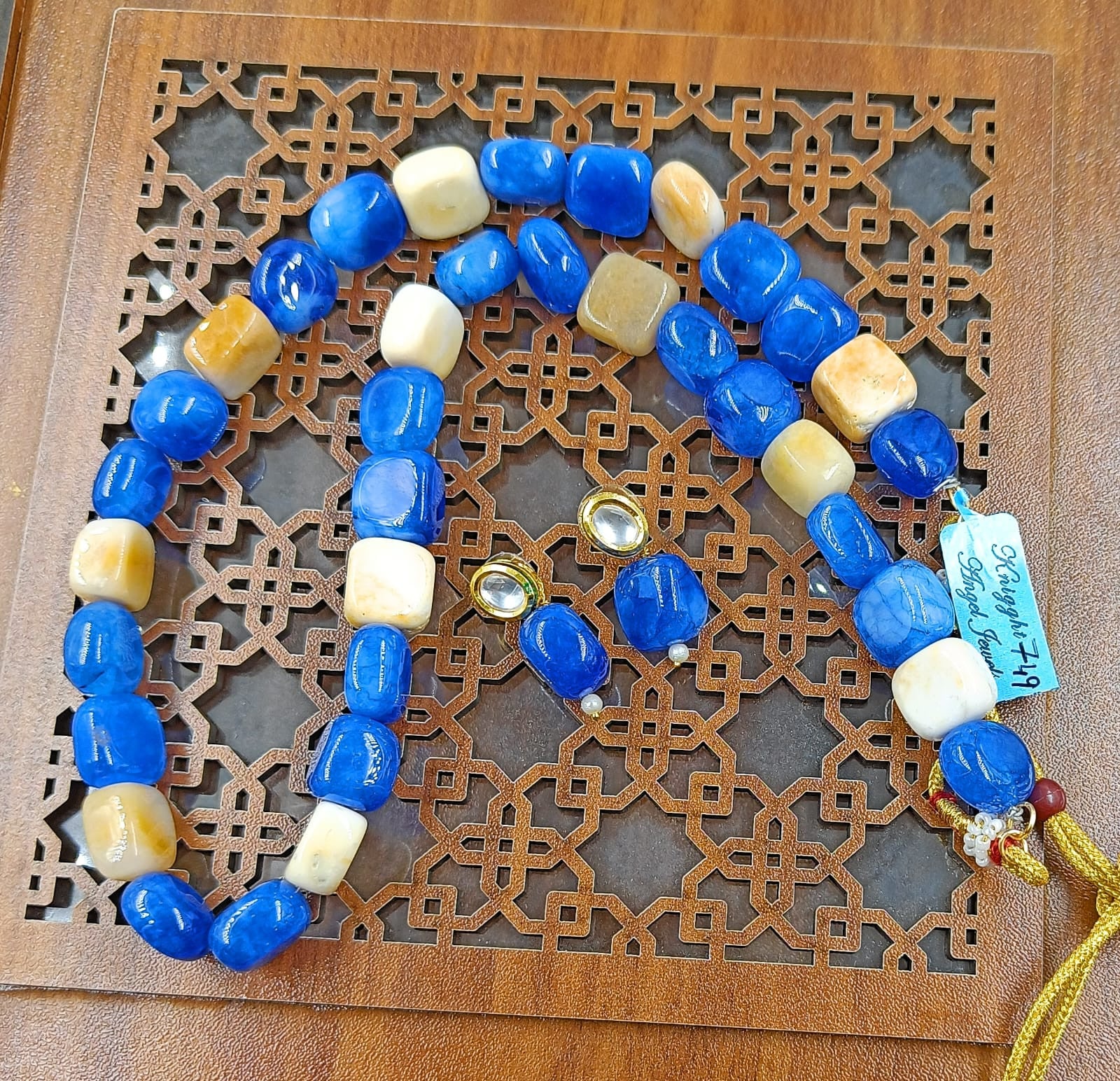 Semiprecious stone mala set (blue)