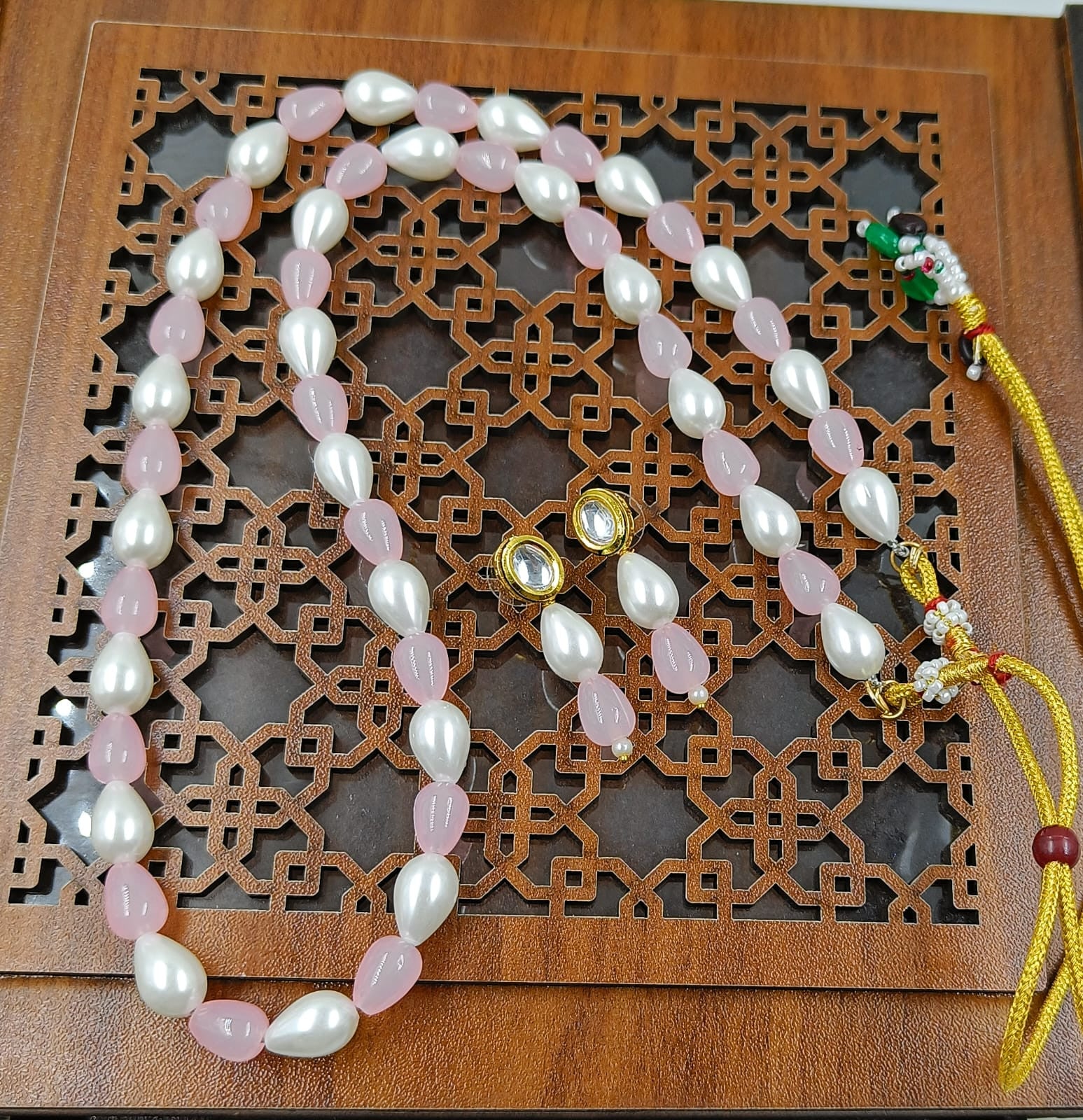 Semiprecious stone mala set (pink)