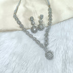Sparkling American Diamond Choker and Earrings Set (TC0002)