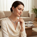 Premium American Diamond Necklace Set for Parties & Weddings (TC0003)