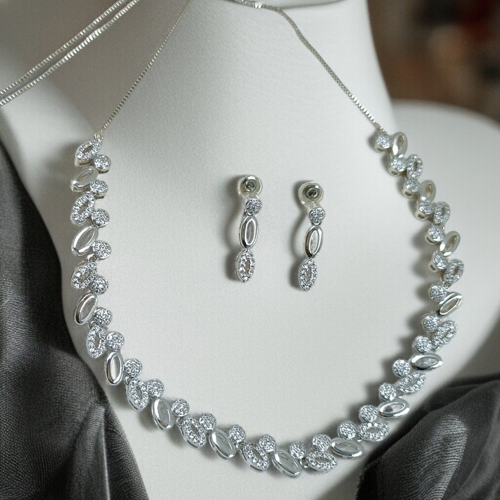 Elegant American Diamond Necklace Set for Women (TC0004)