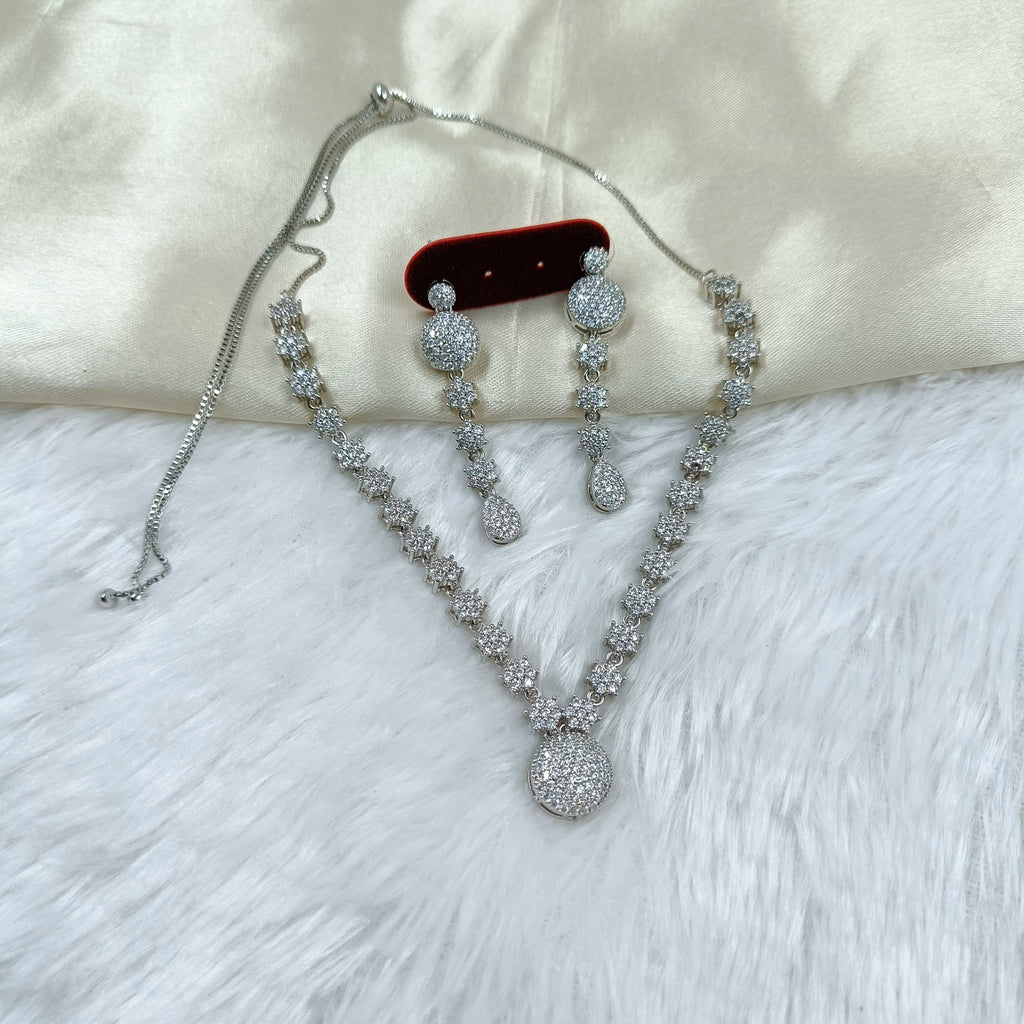 Timeless Beauty American Diamond Necklace Set (TC0006)