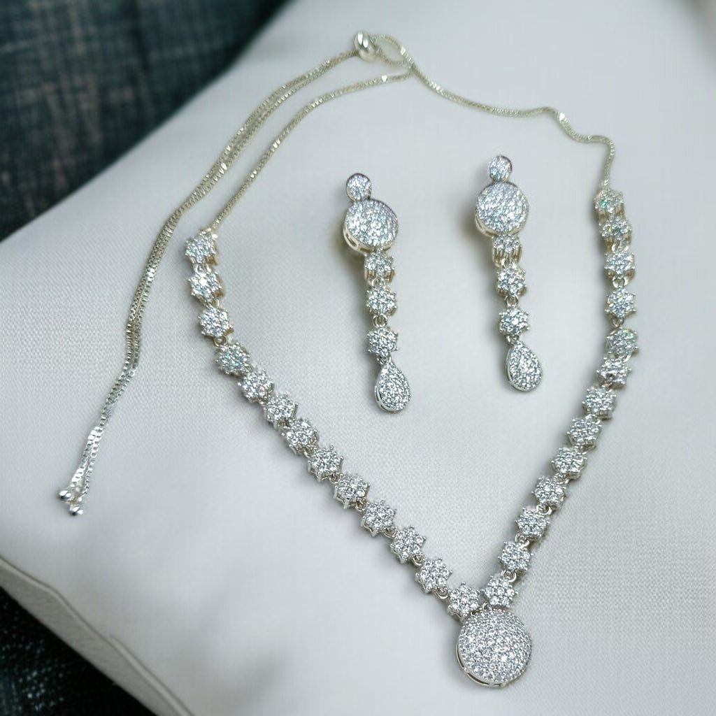 Timeless Beauty American Diamond Necklace Set (TC0006)