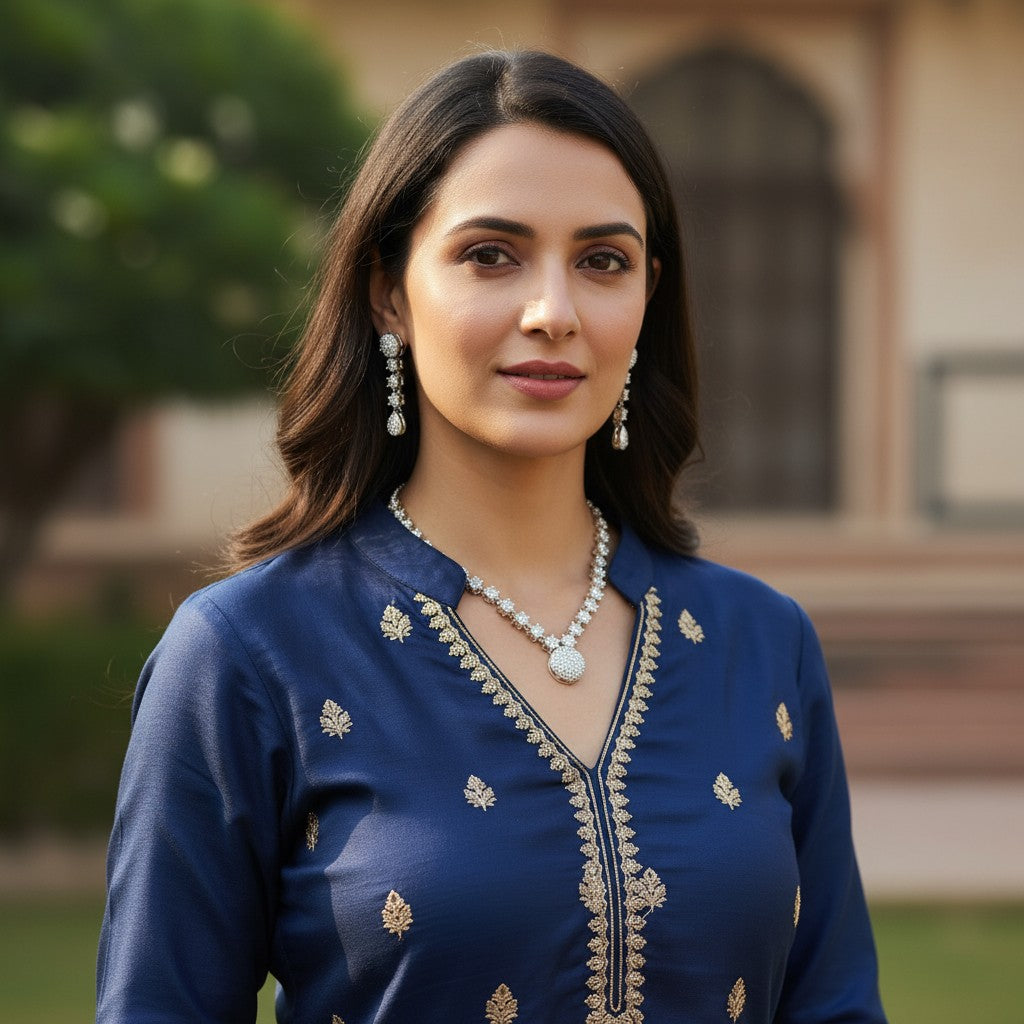 Timeless Beauty American Diamond Necklace Set (TC0006)