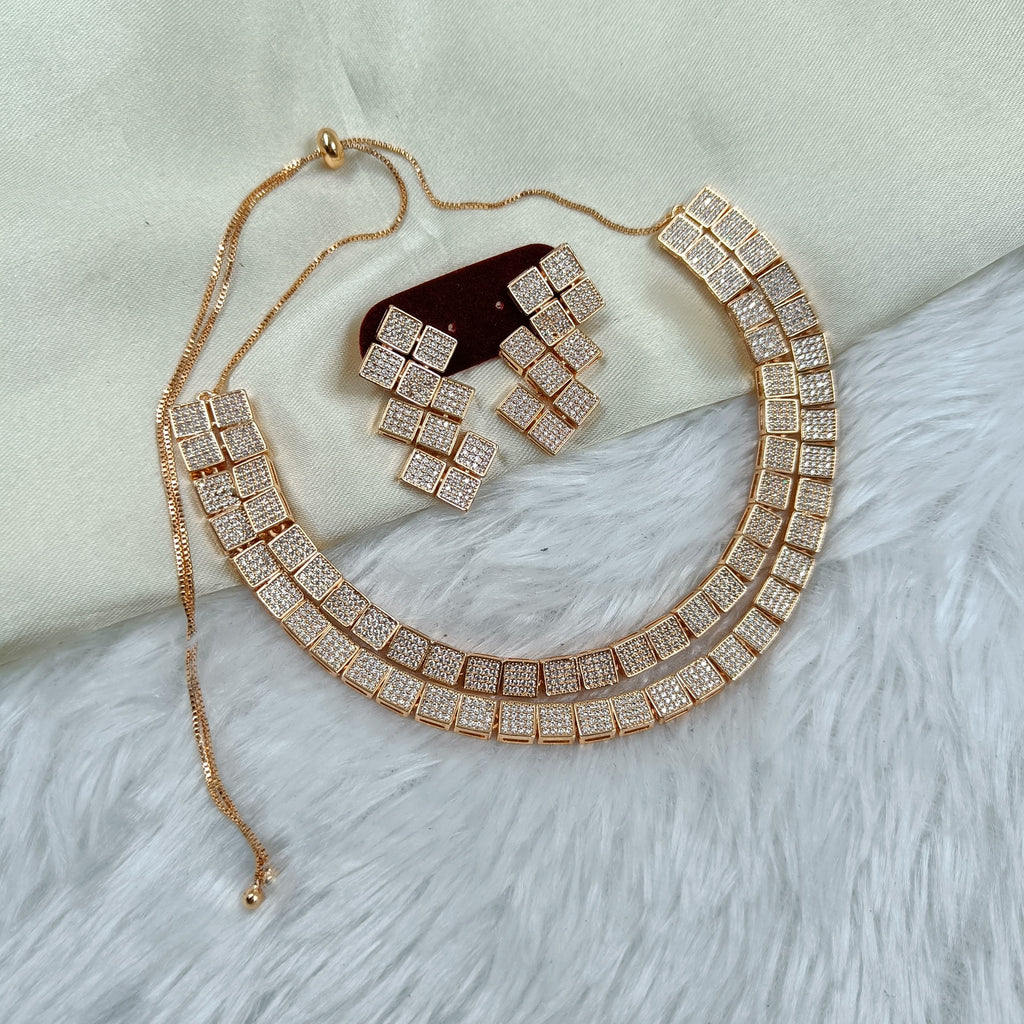 Graceful American Diamond Choker Set (TC0012)