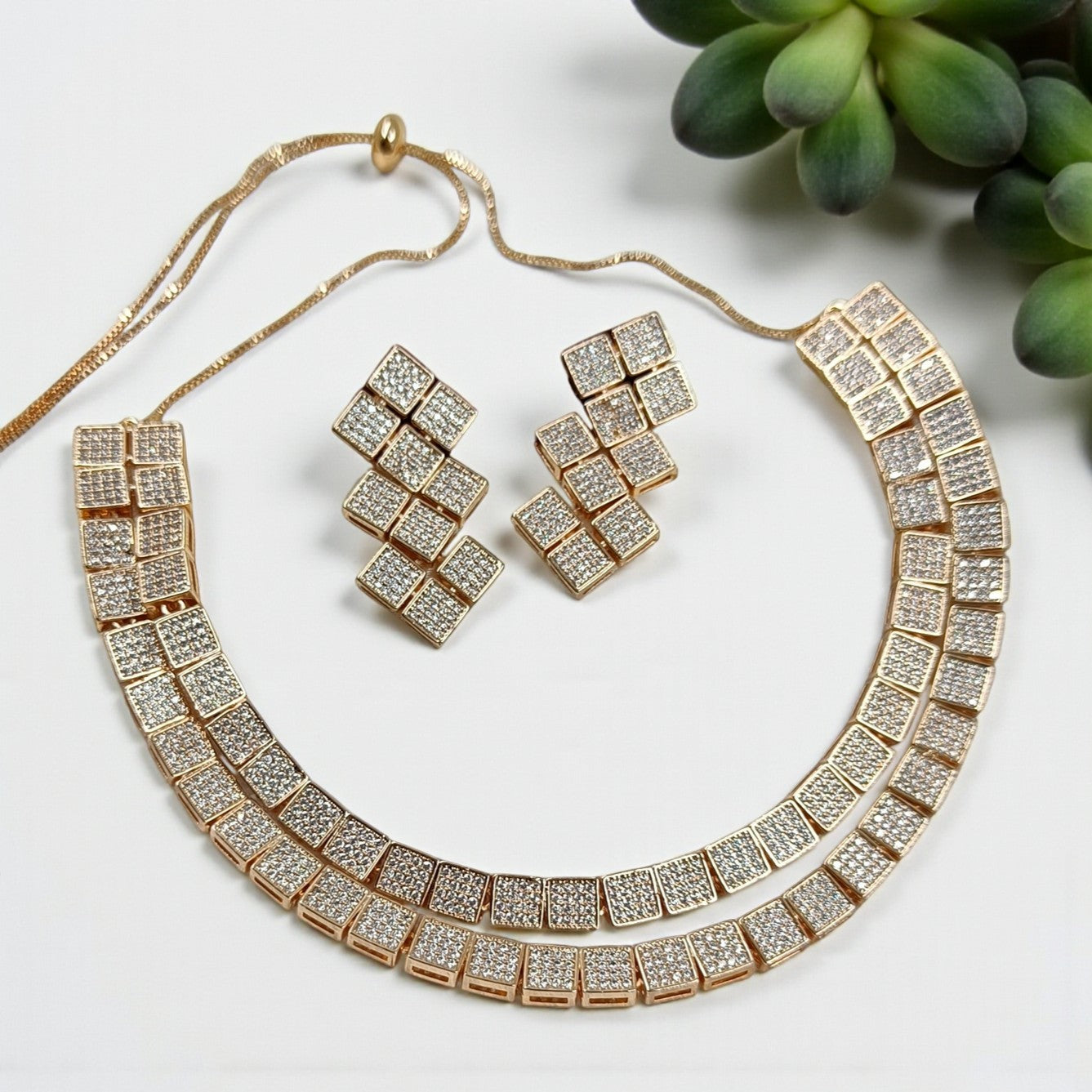 Graceful American Diamond Choker Set (TC0012)