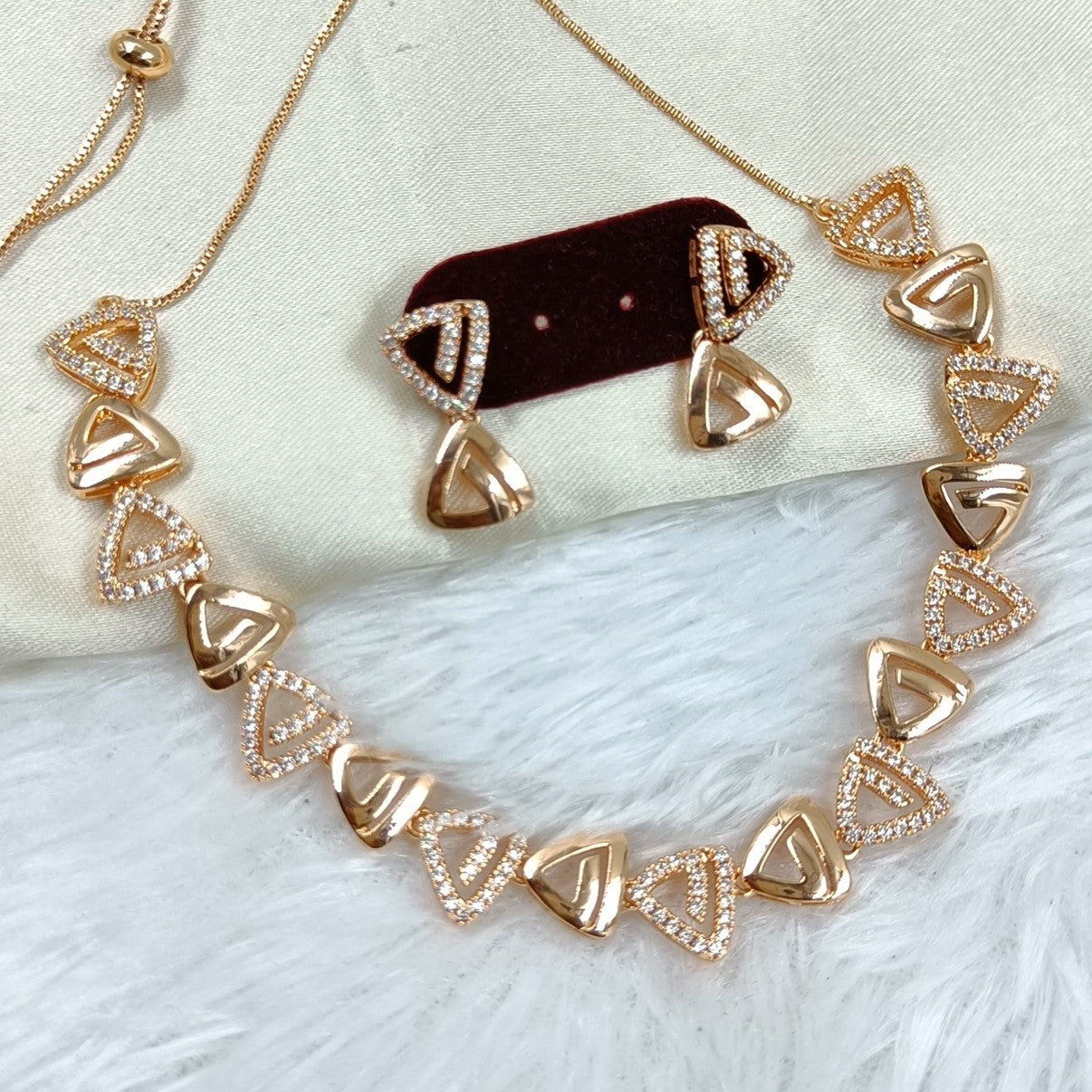 Elegant American Diamond Necklace Set for Women (TC0013)