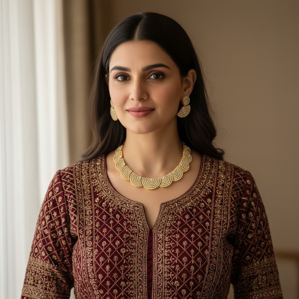 Elegant AD Necklace Set (TC0014)