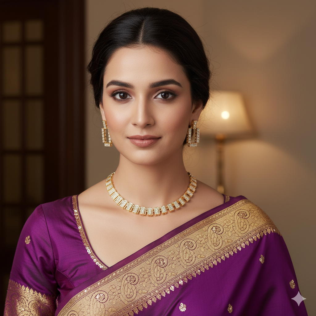 American Diamond Necklace Set for Women (TC0020)