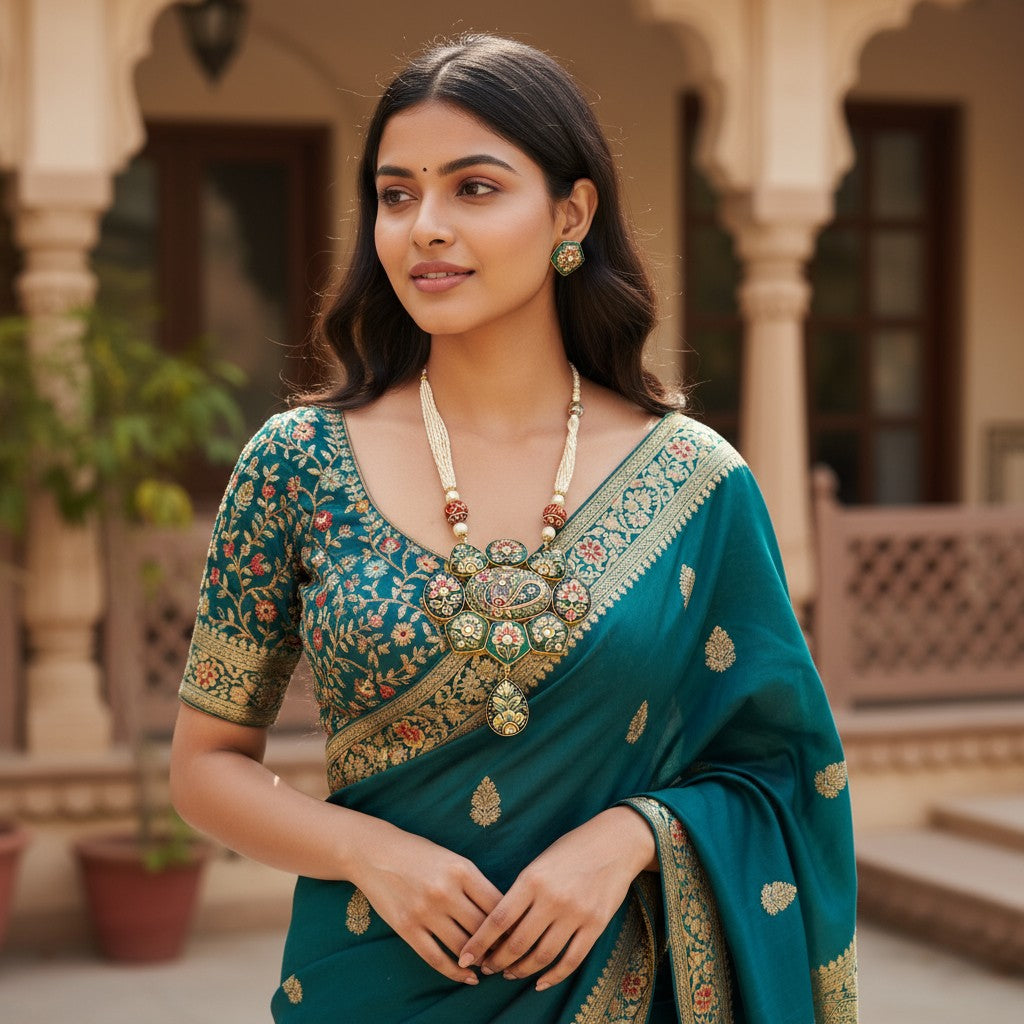 Regal Grace Semi-Precious Stone Necklace Set(TC0036)