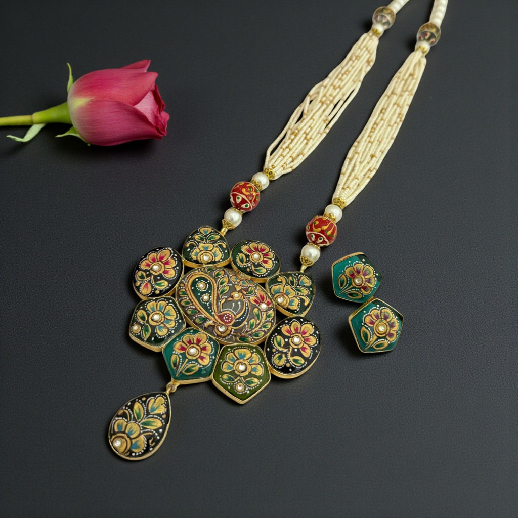 Regal Grace Semi-Precious Stone Necklace Set(TC0036)