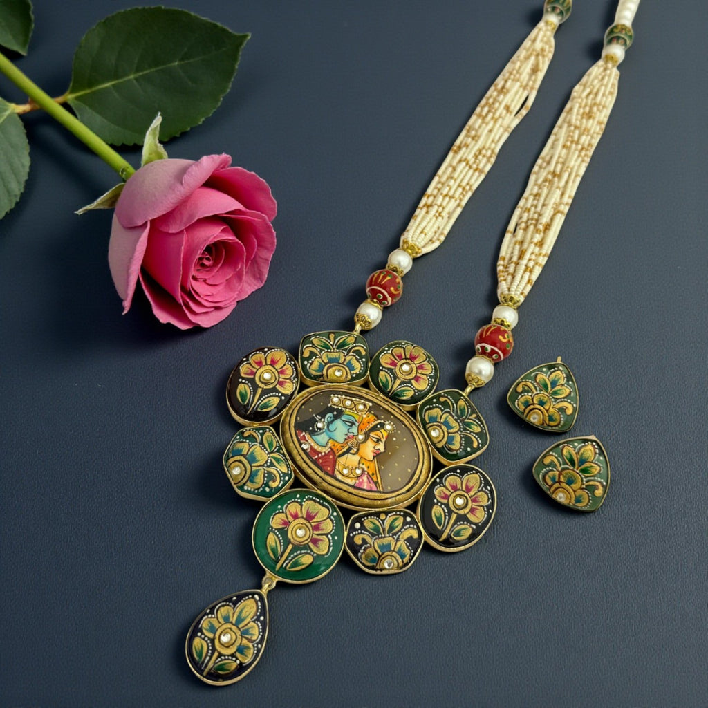 Imperial Glow Semi-Precious Necklace & Earring Set (TC0037)