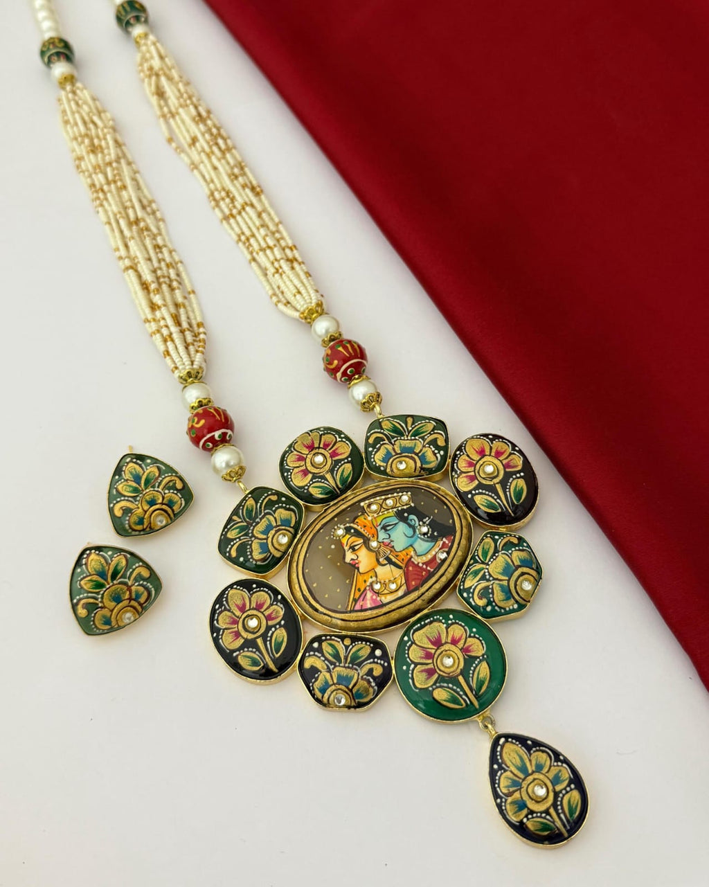 Imperial Glow Semi-Precious Necklace & Earring Set (TC0037)