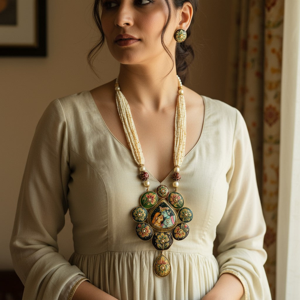 Opulent Charm Semi-Precious Stone Necklace Set (TC0040)