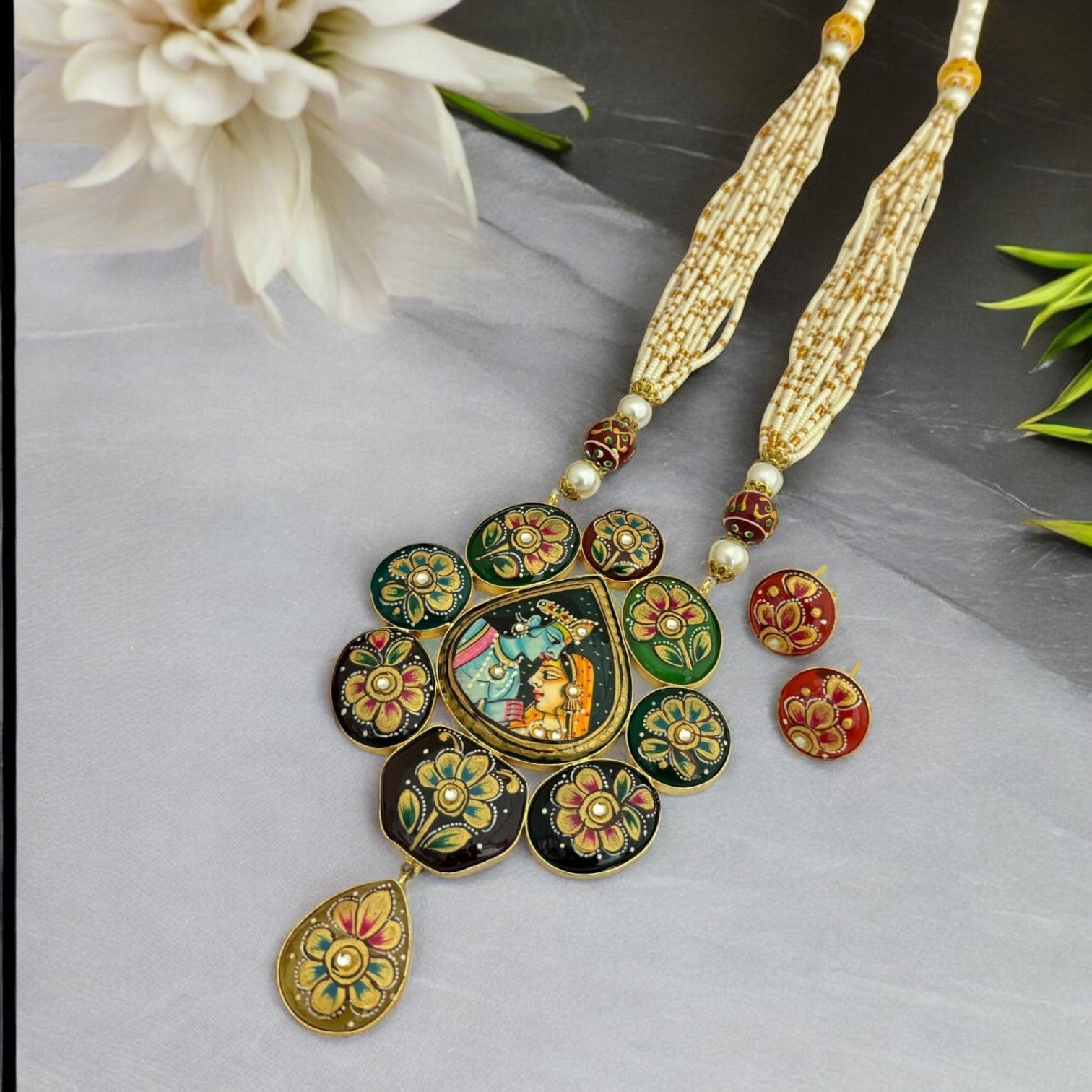 Opulent Charm Semi-Precious Stone Necklace Set (TC0040)