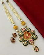 Meenakari Royal Semiprecious Stone Necklace Set (TC0041)