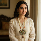 Graceful Aura Semi-Precious Stone Necklace Set (TC0044)