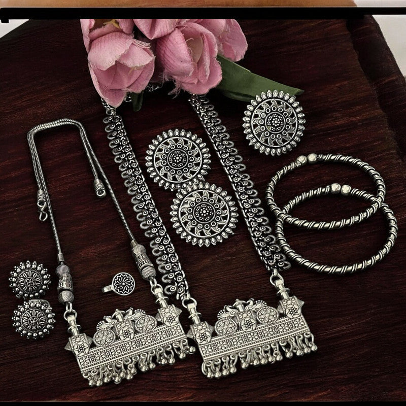 DS02 5 Oxidised Combo Necklace Jewellery set