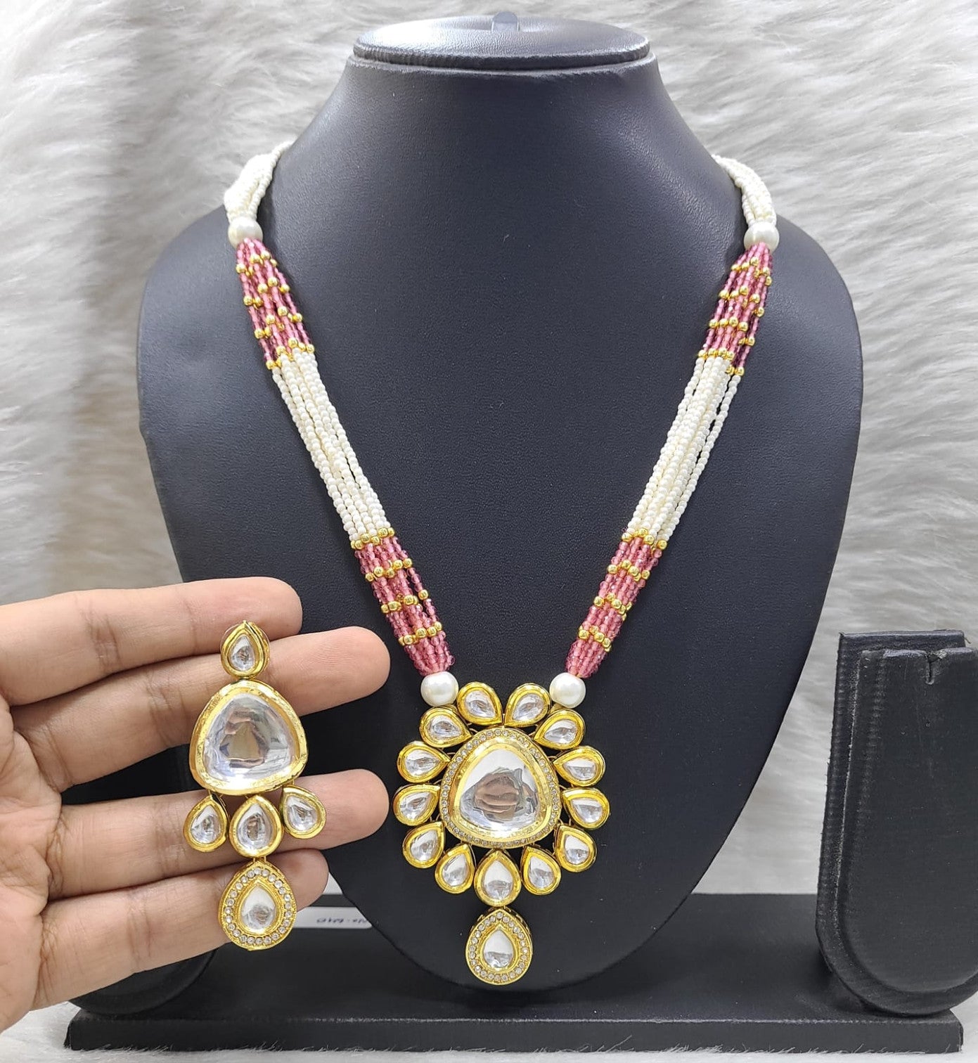 Bohemian Tone Kundan Long Necklace set