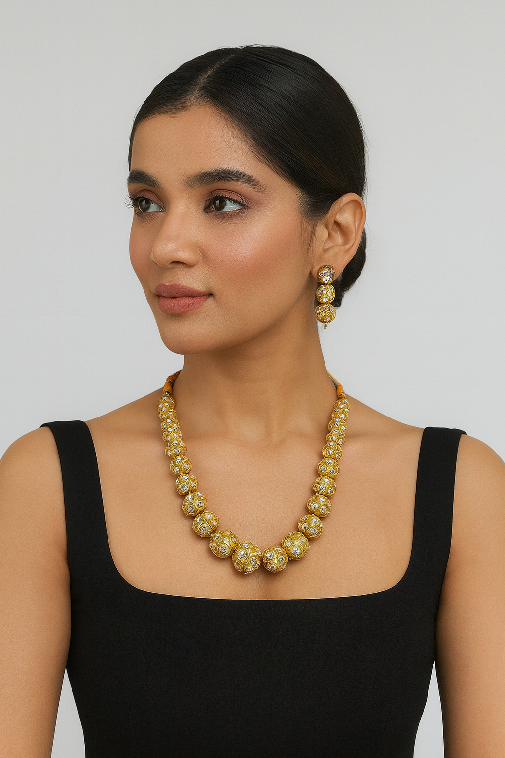 Vintage Touch Classy Royal Beads Mala Necklace Set