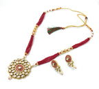 Kundan Long Necklace Set (K2 RED)