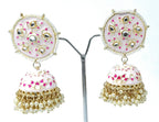 Meenakari Jhumka Earring (ER39 CREAM)