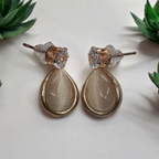 Beautiful Trendy Rose Gold Teardrop Earring