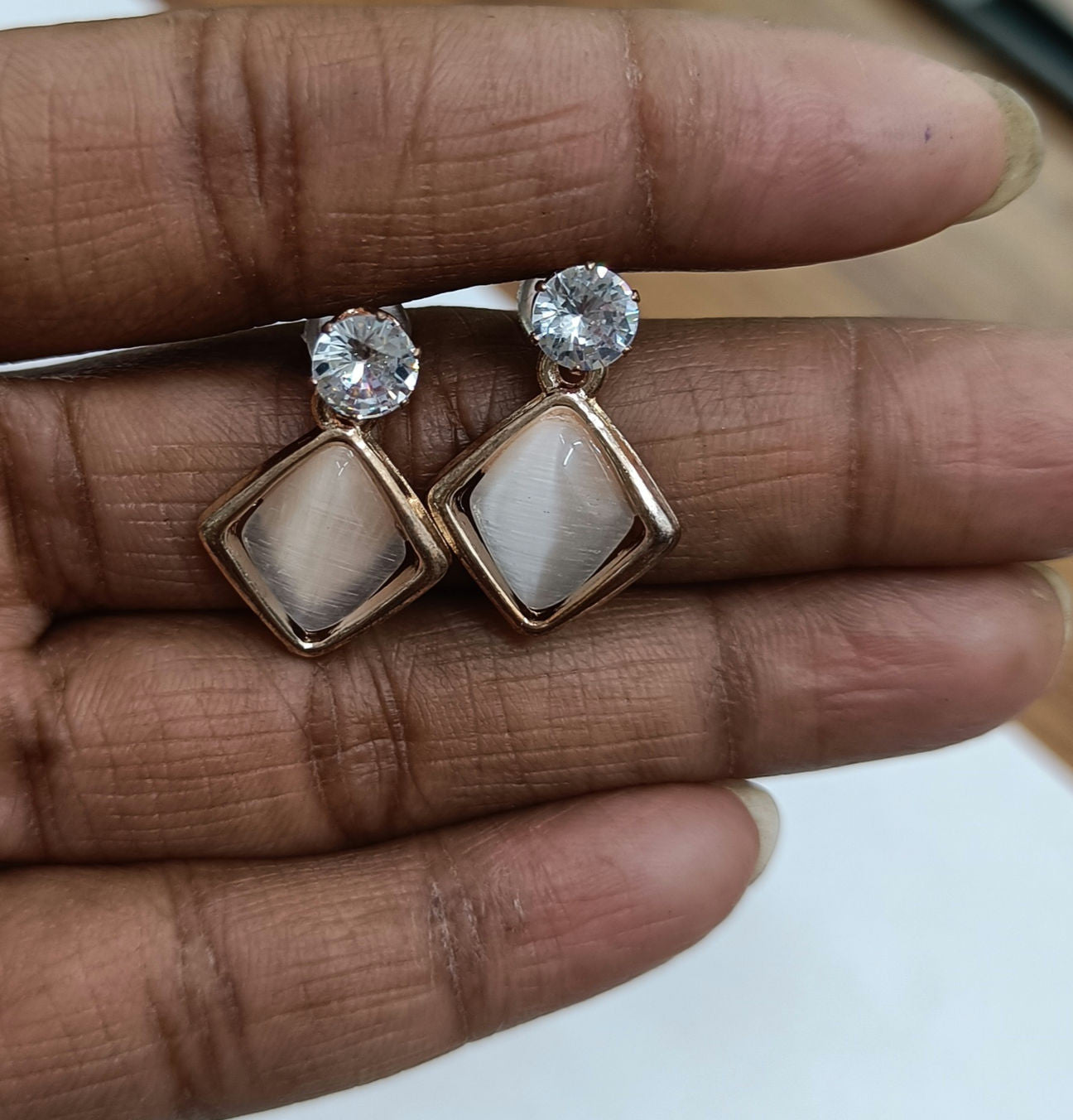 Chic Trendy Rose Gold Teardrop Earring