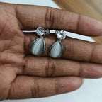Adorable Trendy Silver Teardrop Earring