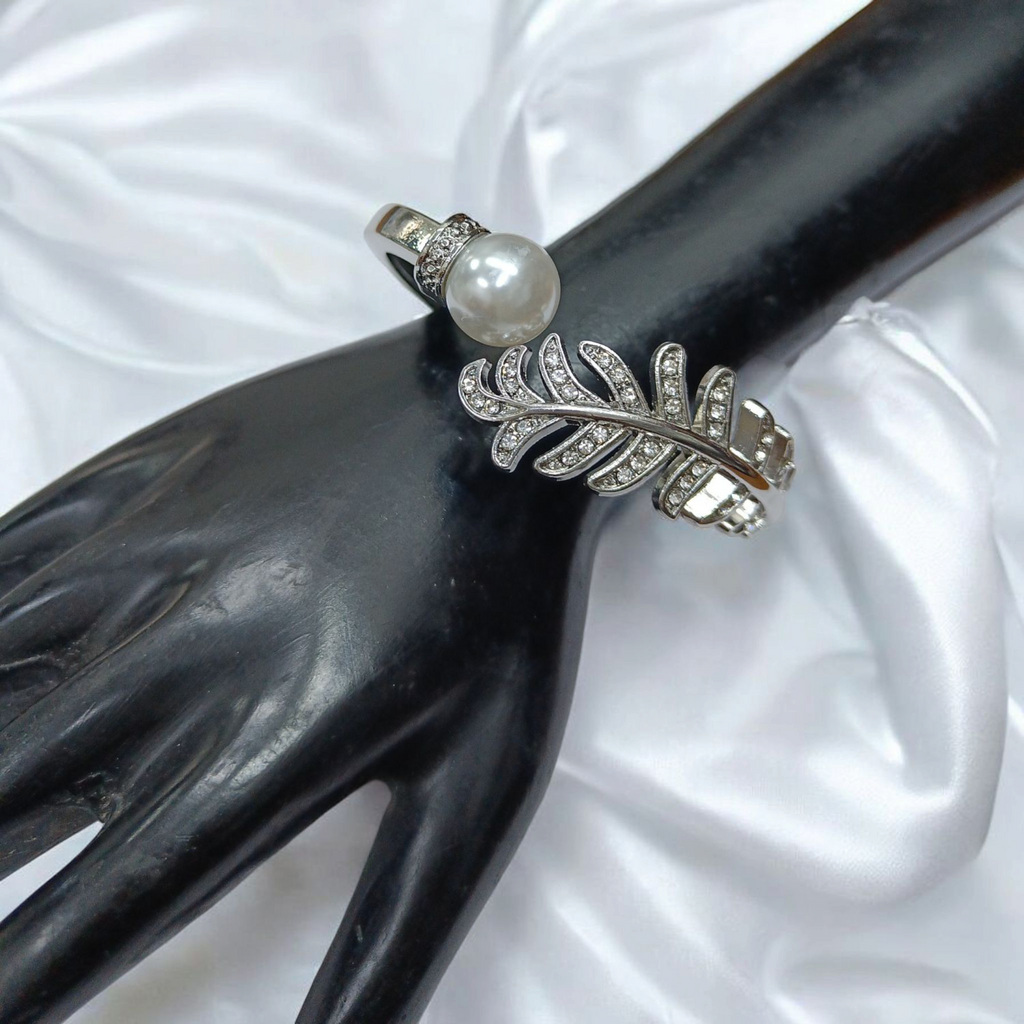 Sliver AD Stone Western Imported Kada Bracelet for Women and Girls