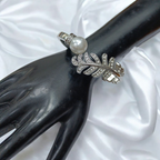 Sliver AD Stone Western Imported Kada Bracelet for Women and Girls