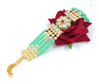 BR02 Mint Green kundan Bracelet for Women and Girls