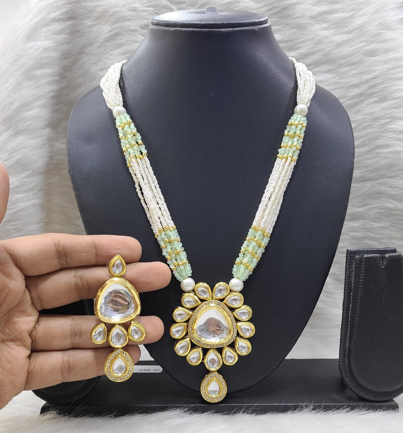 Charming Sheen Kundan Long Necklace set