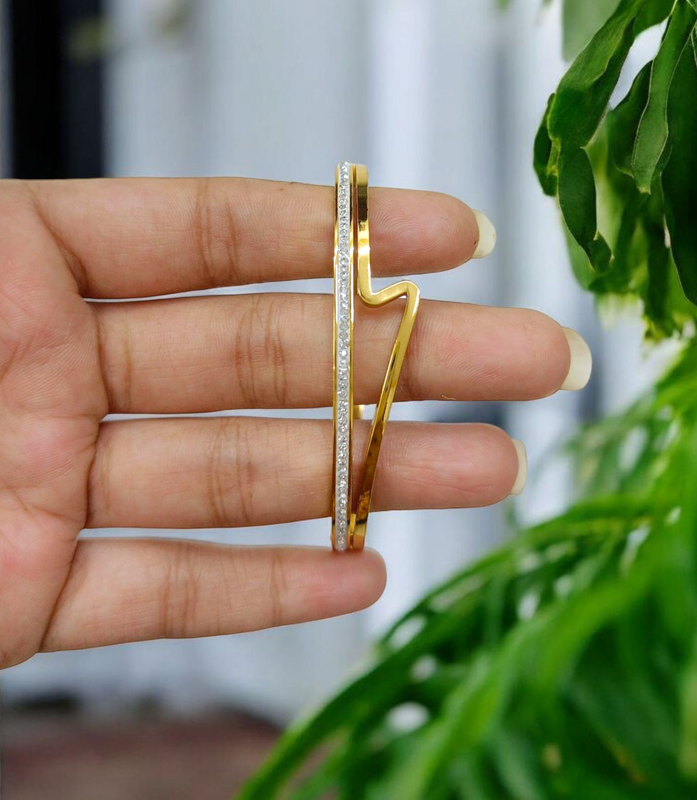 Geometric Cuff Imported Kada Bracelet for Women and Girls � Modern Edge