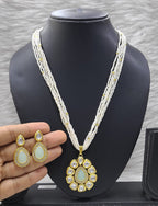 Ethereal Delight Kundan Pendant necklace earring set