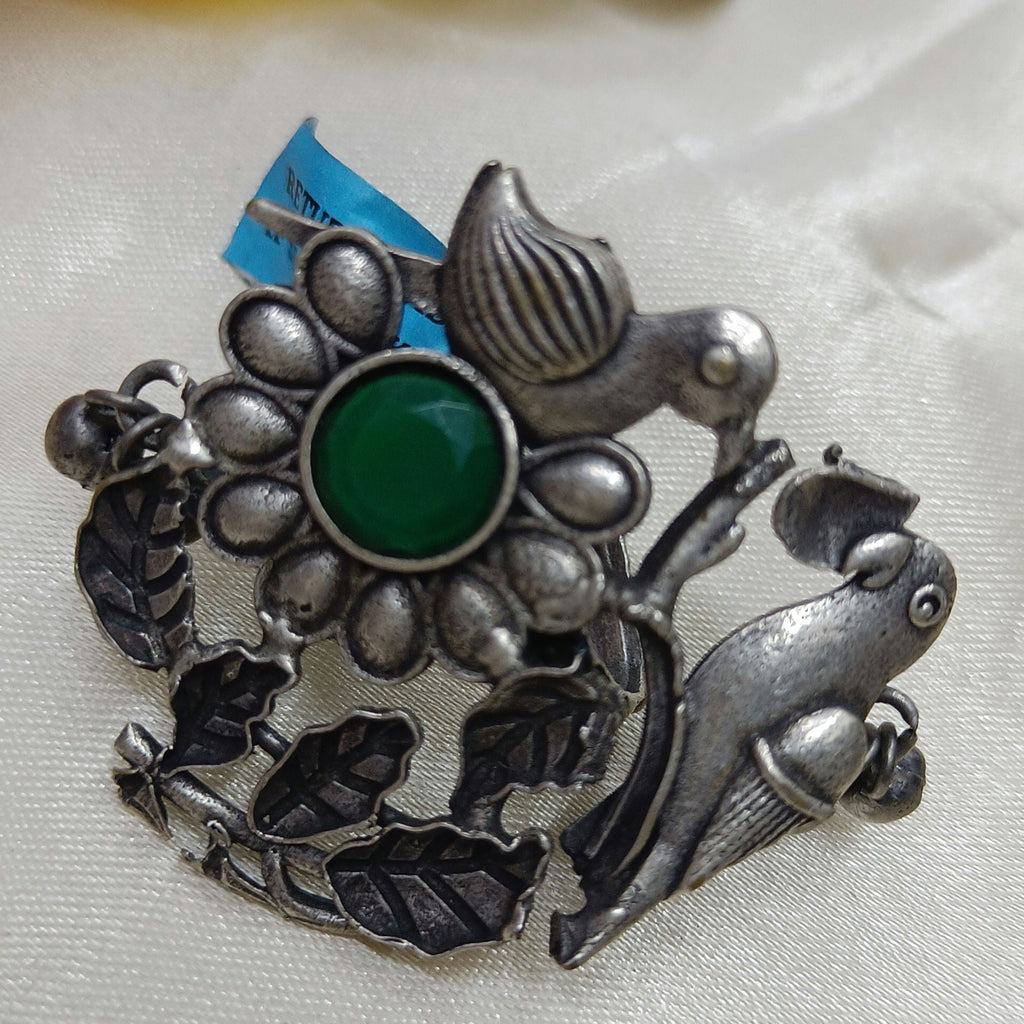 Divine Oxidised Silver Plated Ring