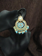 Meenakari Earring (ER69 SKY BLUE) - Earrings Artificial from Knight Angel Jewels