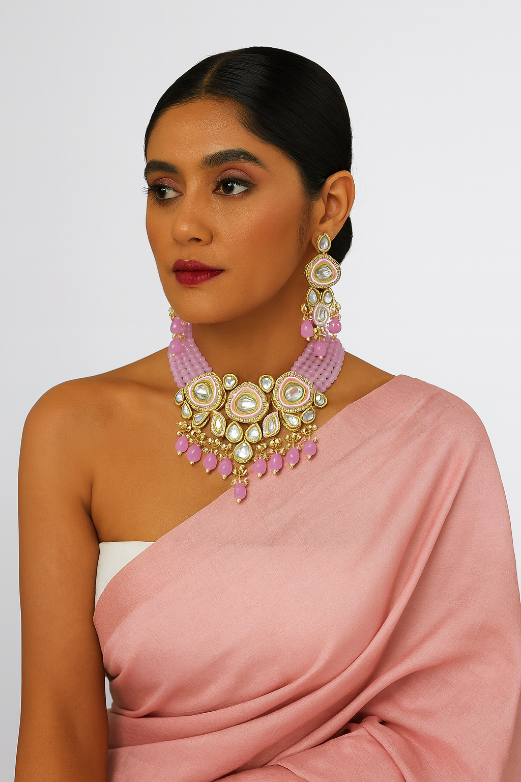 Premium Quality Kundan Choker Necklace set