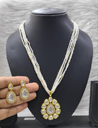 Charming Mood Kundan Pendant necklace earring set
