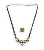 Single Line Kundan Set With Back Meenawork (K1 DROPLET)