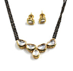 Single Line Kundan Set With Back Meenawork (K1 DROPLET)