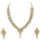 NS421 WHITE Kundan Necklace Earring Jewellery Set