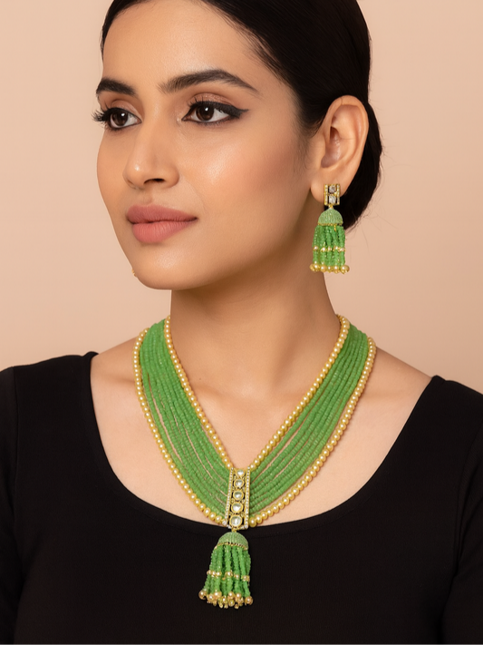 Vibrant Style Fusion Long Necklace set