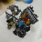 Adorable Oxidised Silver Plated Ring