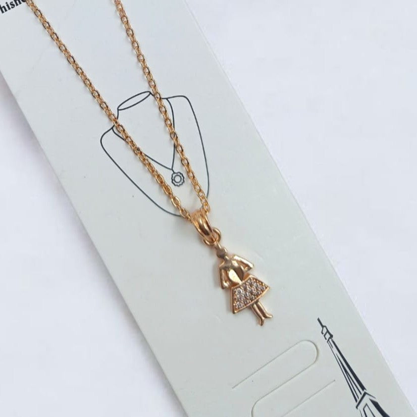 Silken Sheen Pendant Chain Necklace
