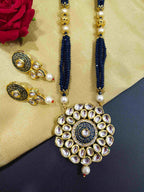 Kundan Long Necklace Set (K2 BLUE)