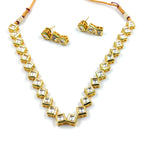 Single Line Kundan Set With Back Meenawork (K1 SQUARE)