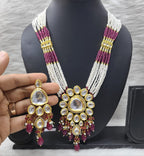 Opulent Beauty Kundan Purple long necklace set (K56)